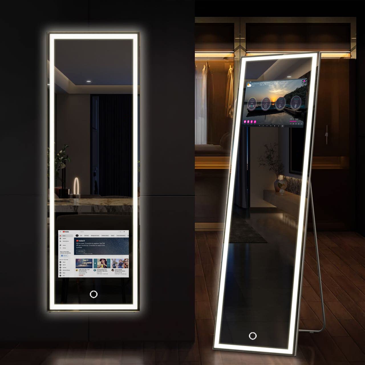 Intelligenter Badezimmerspiegel mit LED-Spiegel