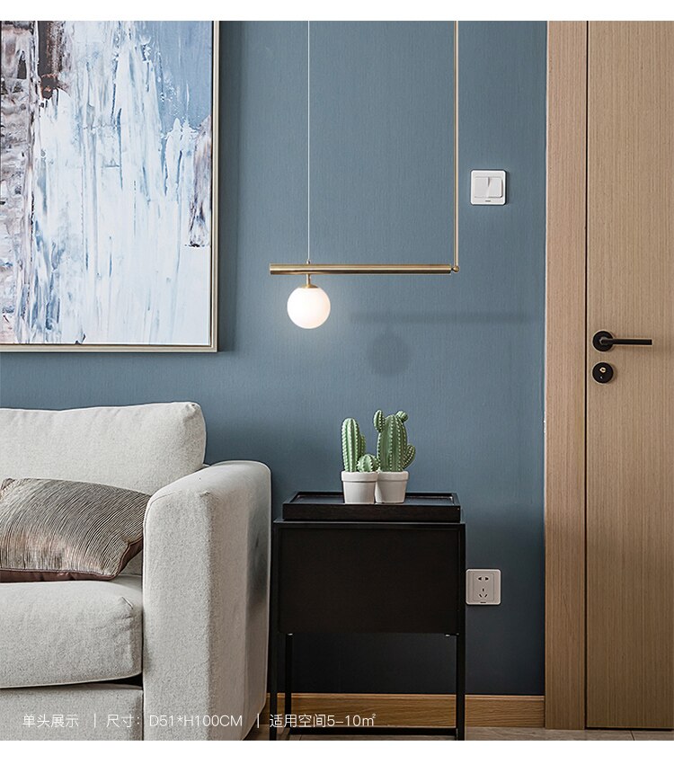 Glazen bol hanglamp