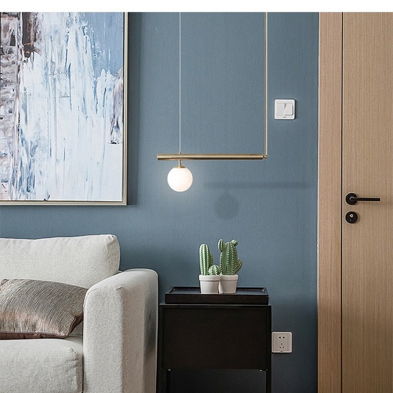 Glazen bol hanglamp