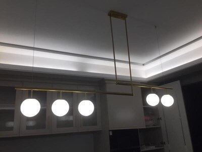 Glazen bol hanglamp