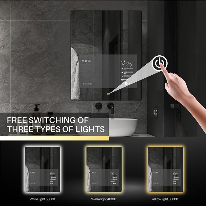 Touchscreen-Android-11-System-TV-LED-Badezimmer-Smart-Magic-Spiegel