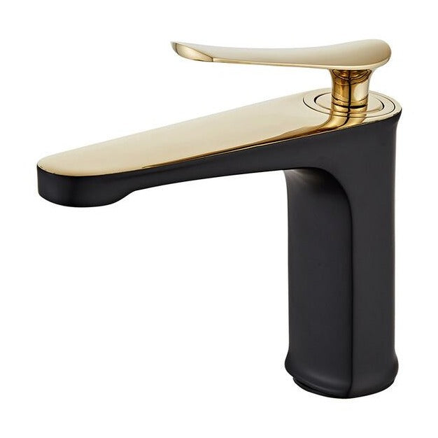 Deckmontierter Wasserhahn in Wei&szlig; und Gold