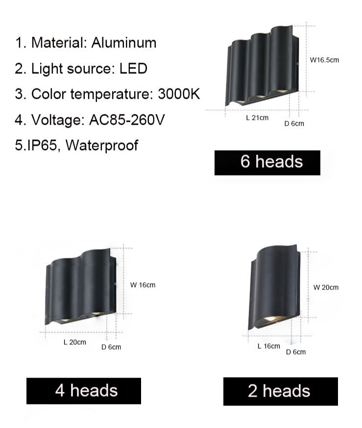 Aluminium wandlamp