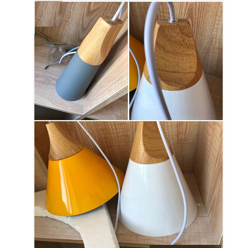 LED-Lampe aus Holz