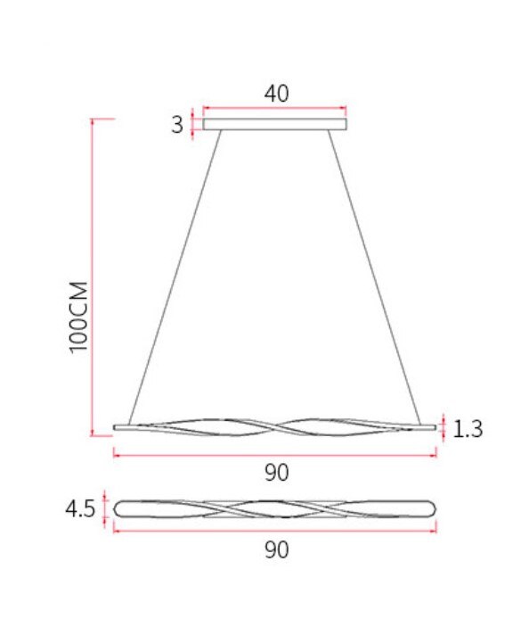 Lange LED-Pendelleuchte